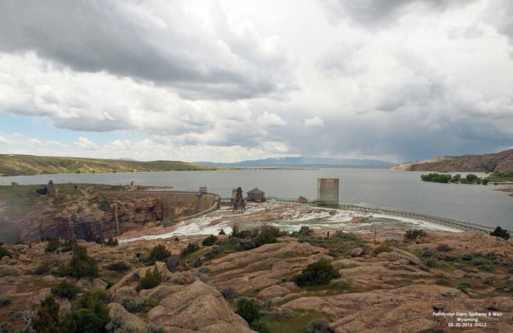 Pathfinder Dam Spillway & Weir Wyoming