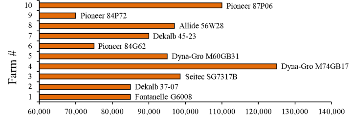 Chart of hybrid selection and seeding rate for irrigated sorghum