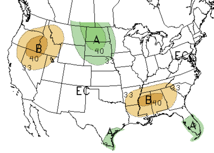 30-day precipitation map