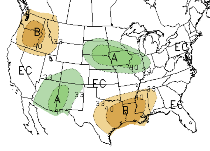 90-day precipitation map