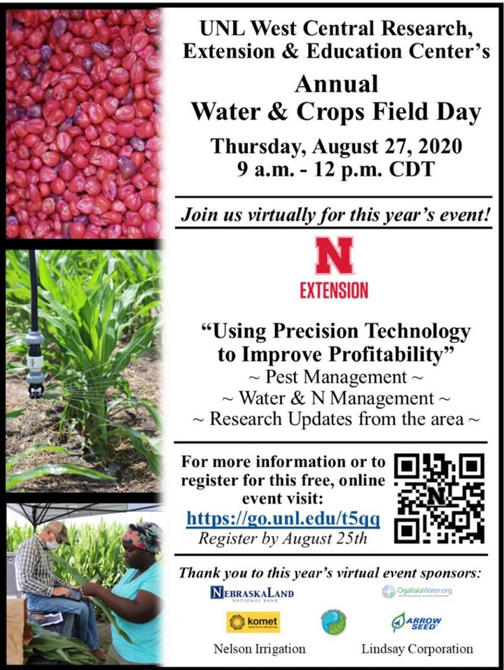 Virtual Water and Crops Field Day flyer