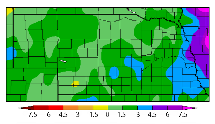 Departure from normal precipitation Oct1-15-Feb21-16