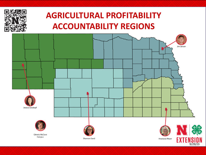 ag econ extension educator accountability region map