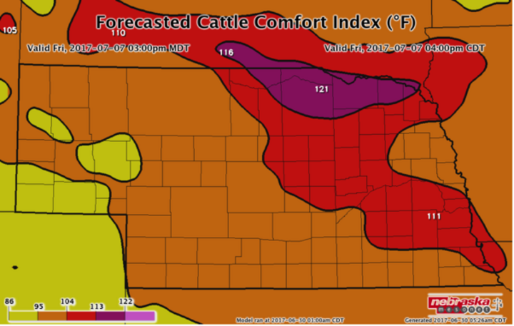 Forecasted Cattle Comfort Index