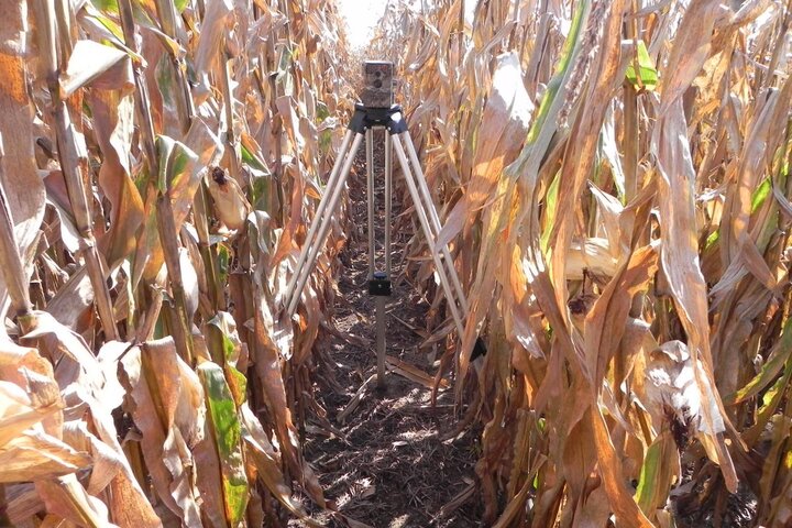 Field camera used to capture time lapse of corn growing
