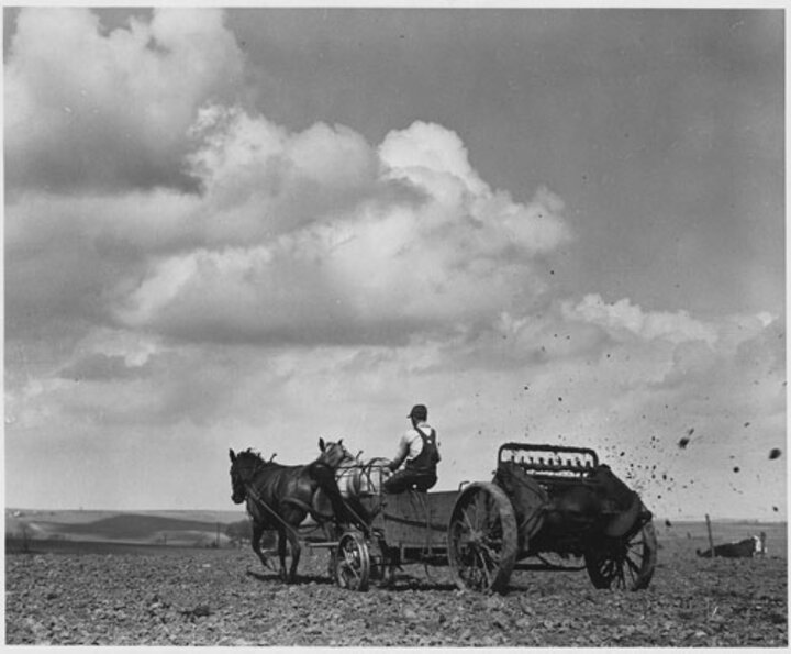 Historical manure spreader