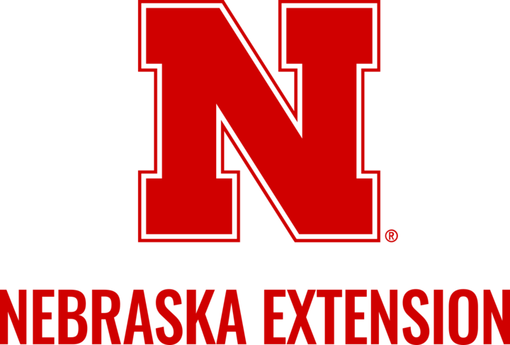 Nebraska Extension logo featuring a bold red block “N” above the words “Nebraska Extension” in red capital letters