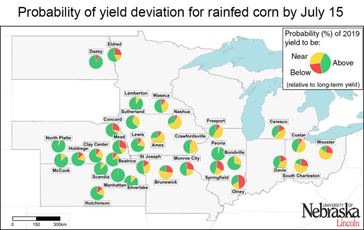 Rainfed yield deviation (corrected) as of July 15