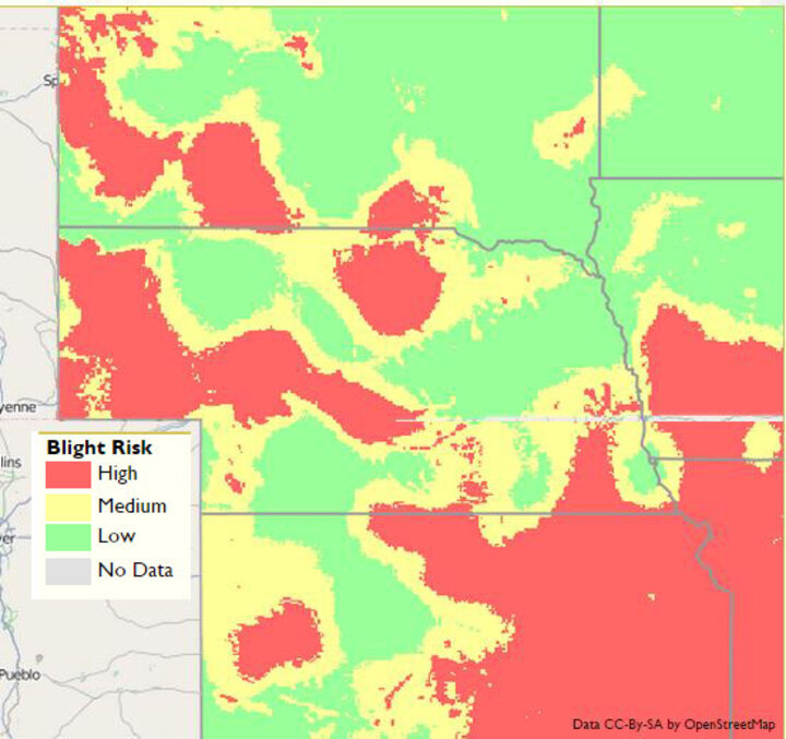 wheat scab map