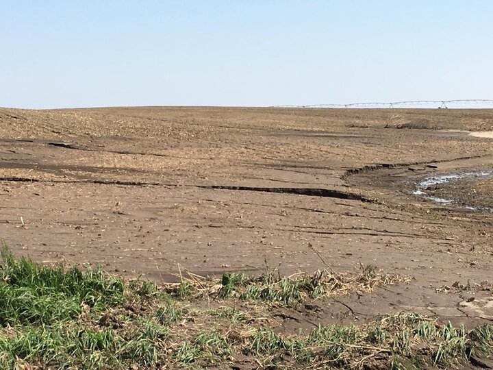 Soil erosion in Saline County