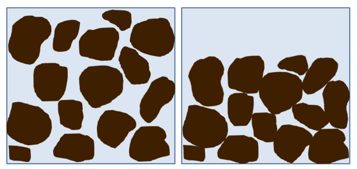 illustration of soil pore space