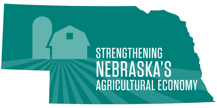 Nebraska map graphic on Strengthening Nebraska's Ag Economy