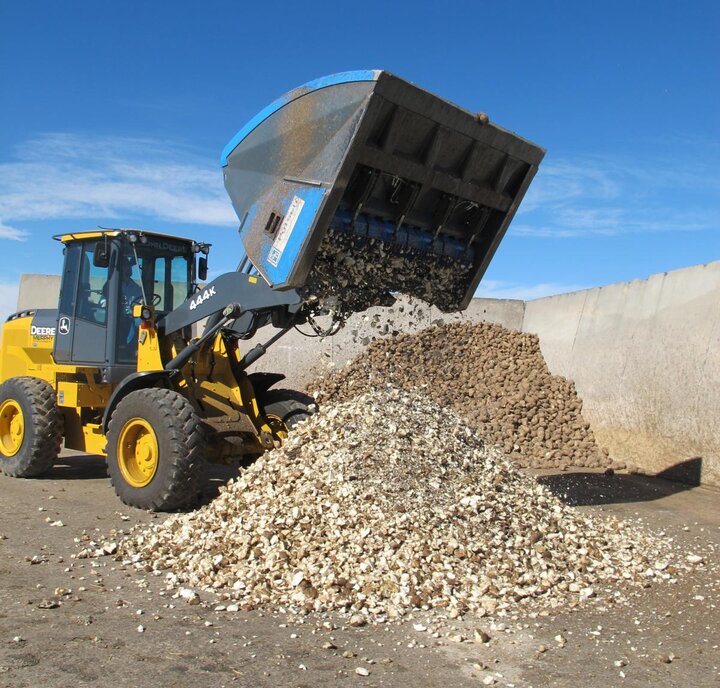 Chopper on a sugarbeet loader 