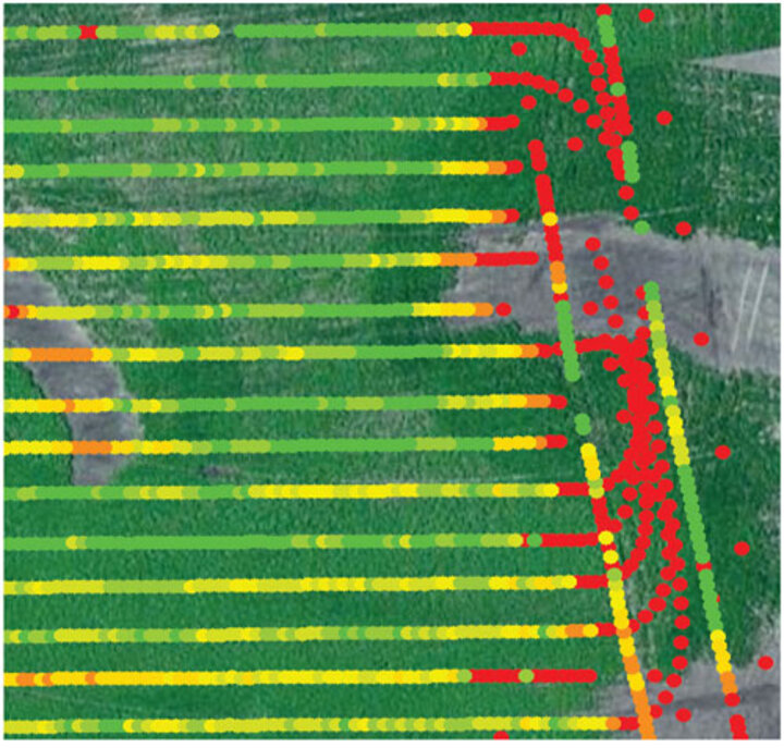 Yield monitor output