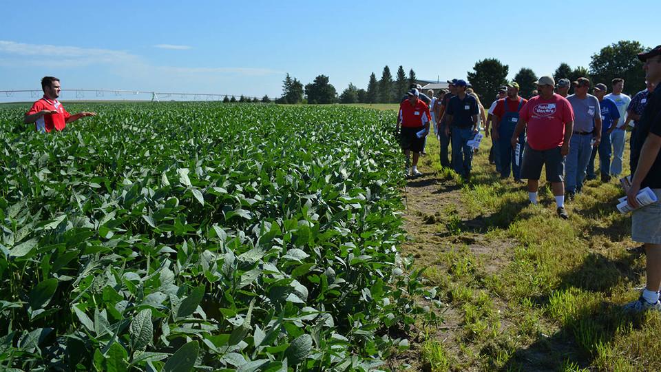 Attendees at the 2016 Soybean Management Field Day