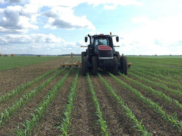 Figure 1. Manure being applied in a corn field, using a drag-hose system. Learn more in this month's Soil Health Nexus Blog article.