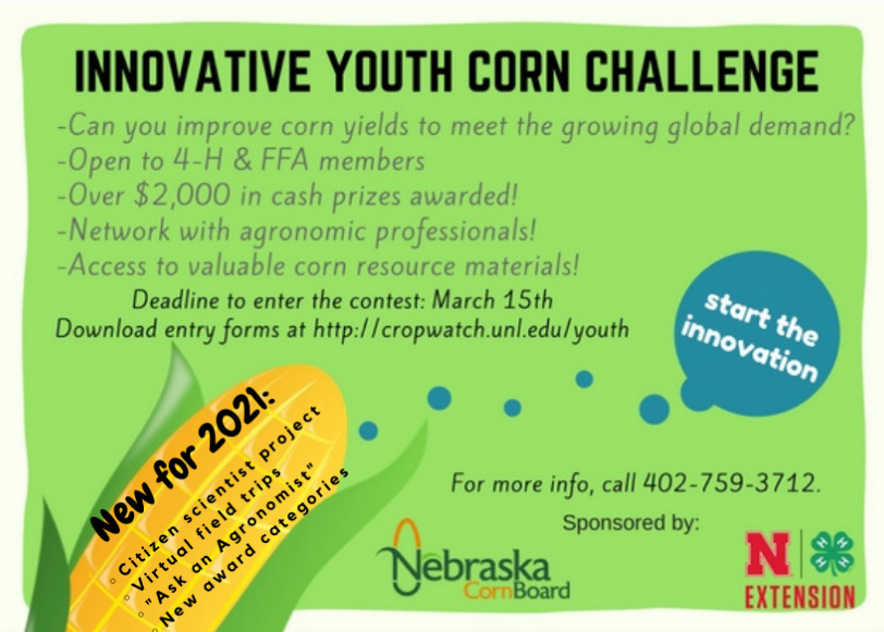 Nebraska Youth Corn Challenge info flyer