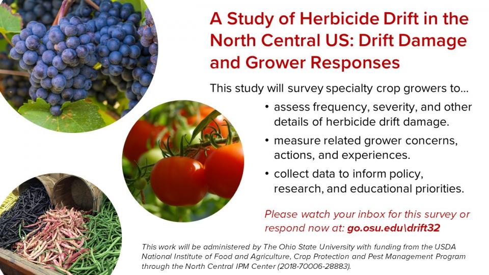 Herbicide drift survey info graphic