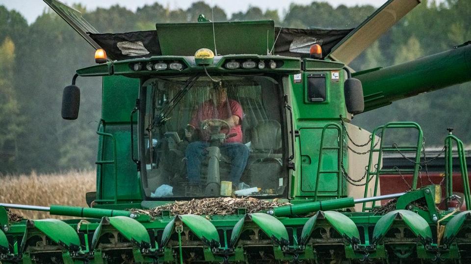 Farmer in tractor