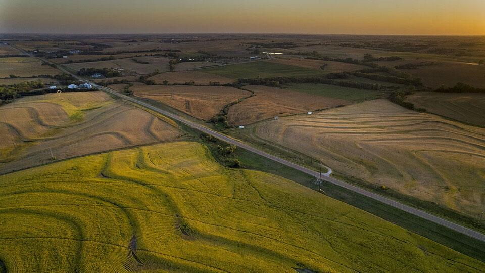 Aerial farmland photo