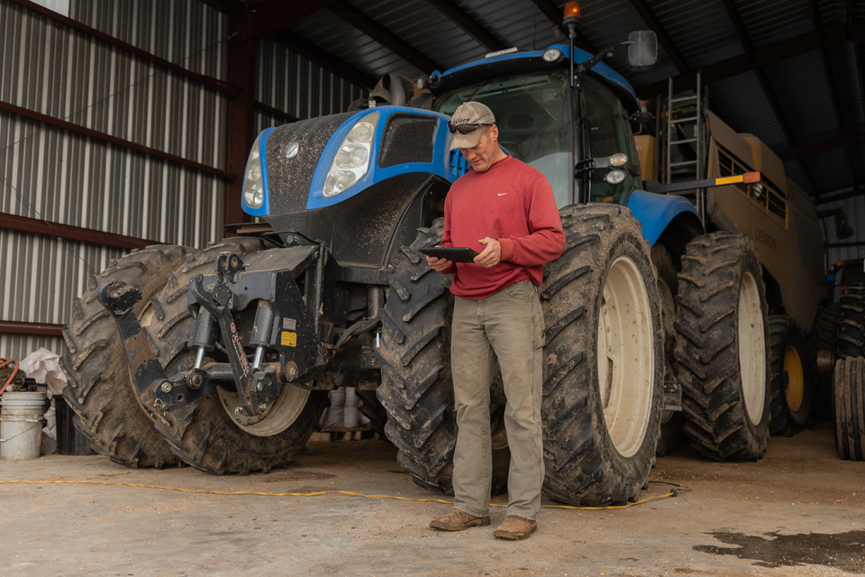 Jon Walz with tractor
