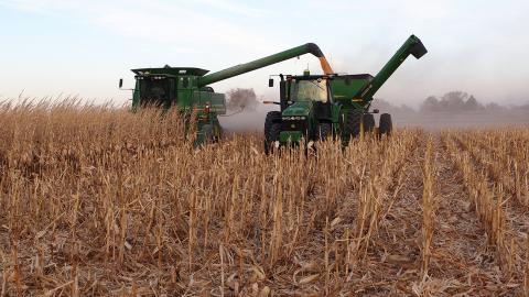 Corn harvest in the Nebraska Panhandle, Oct. 30, 2017.