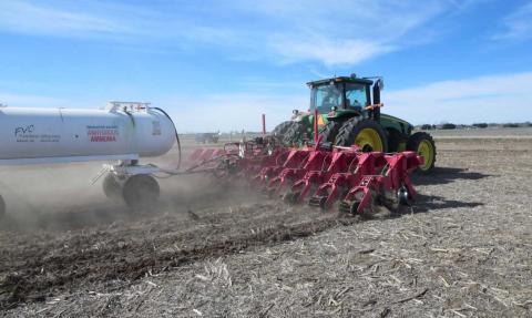 fertilizer applicator in the field