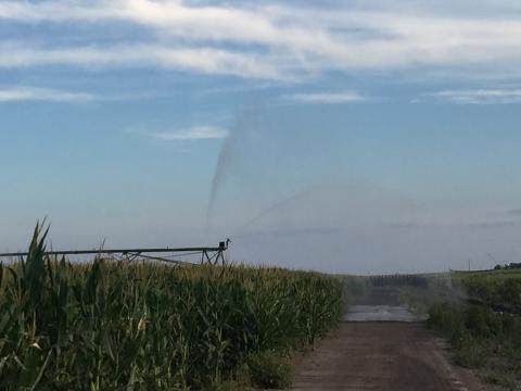 Center pivot with bad sprinklers