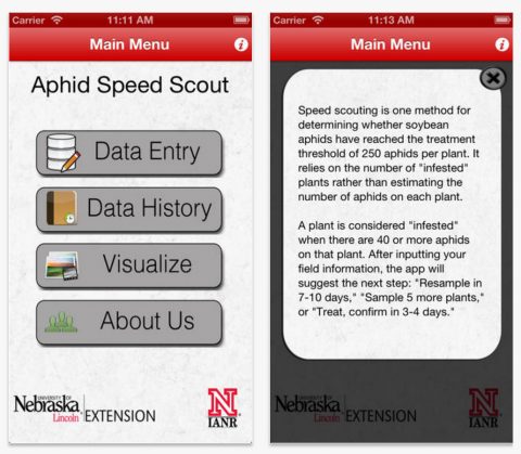 Soybean aphid speed scouting app
