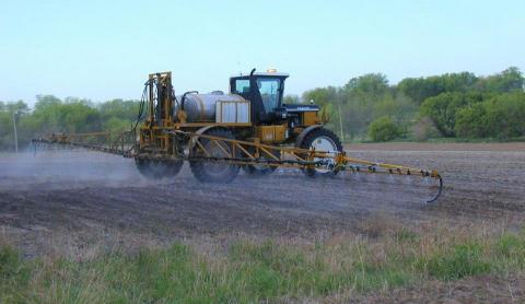 Chemical sprayer application in the field