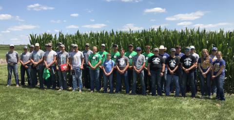 Seven teams of youth, shown here, participated in the 6th Annual Crop Scouting Competition. The top two teams, Colfax County 4-H and Kornhusker Kids 4-H Club Team #1, will represent Nebraska at the Regional program in Iowa on August. 26. (Photos by Brandy VanDeWalle