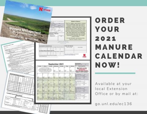 Flyer for manure calendar. Available at your local extension office.
