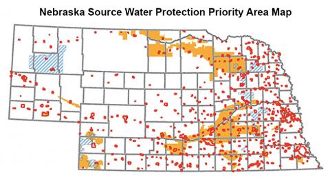 Source water protection area map