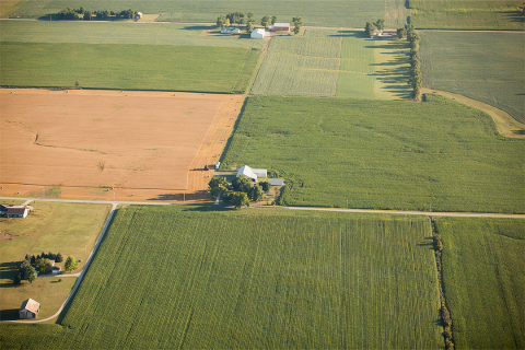 Aerial farm photo