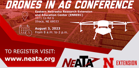 Drones in Ag conference info graphic