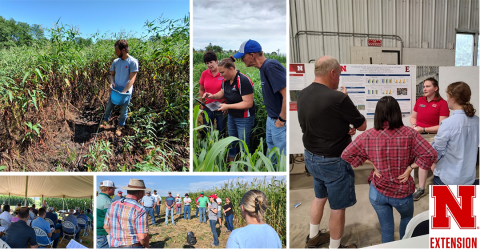 Collage of people attending soil health events in 2023