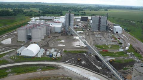 Numerous buildings surround ethanol production facility in Nebraska