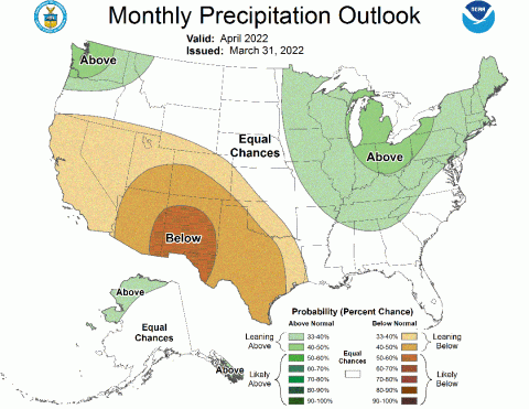 April precipitation outlook map