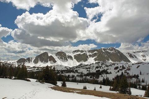Wyoming mountain snowpack