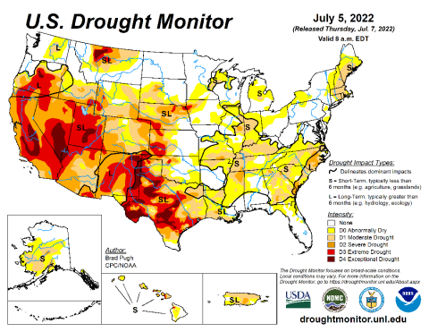 July 5 drought map