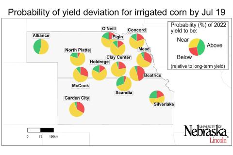 Corn yield forecast map 2022