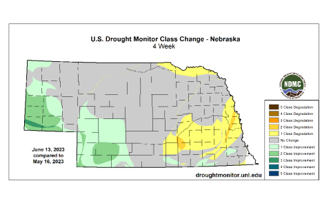 Four-week drought map