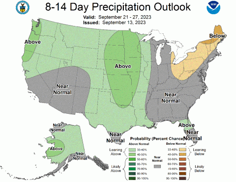 Precipitation outlook map
